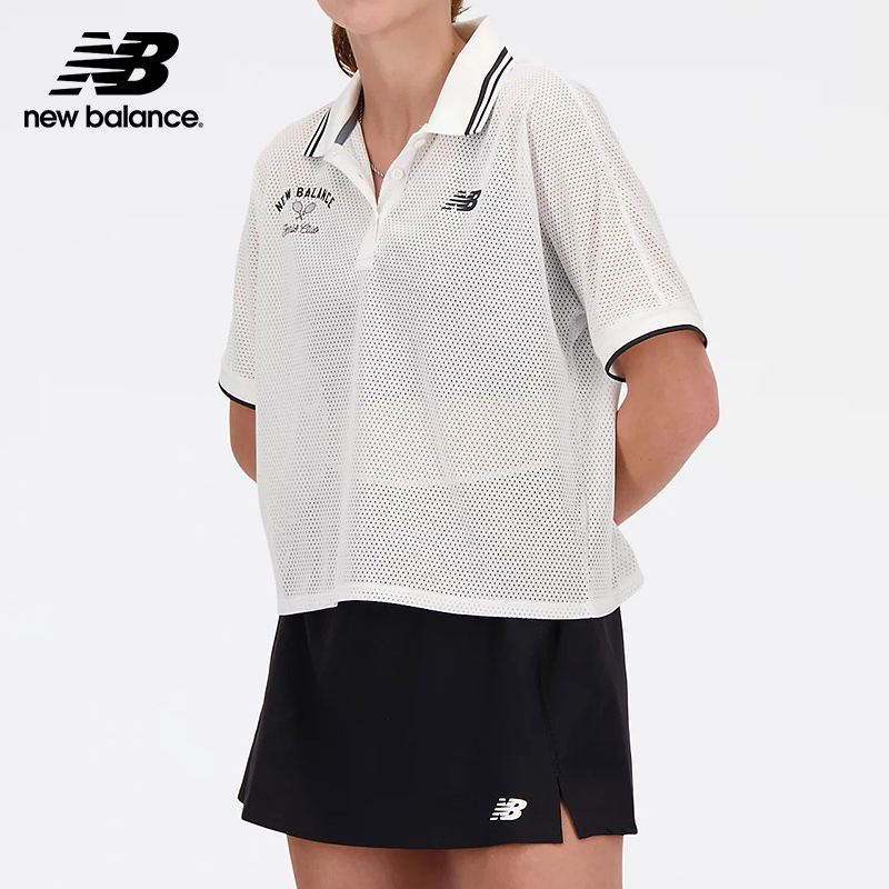 [WT41404-WT_S] NEW BALANCE -WT41404-WT  女子网球POLO衫（白色） (S)