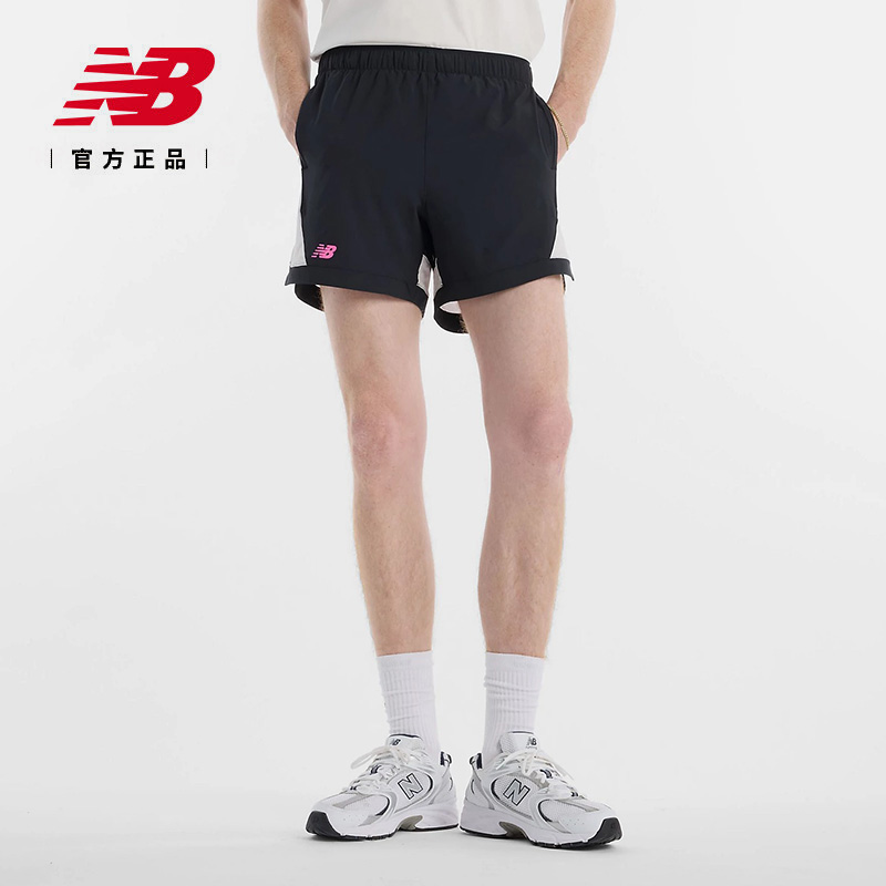 [MB6120HX-BK_2XL] NEW BALANCE -MB6120HX-BK 红土网球系列男子网球短裤 （黑色） (2XL)